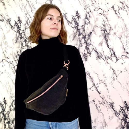 Hipbag Denim - anthrazit copper