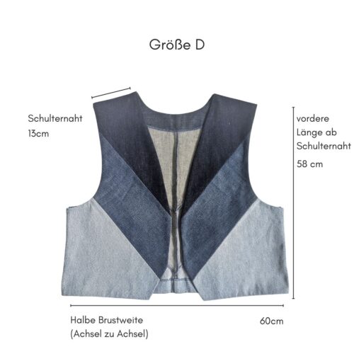 Weste minimal blue - D