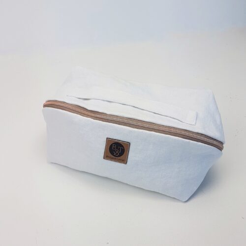 Kosmetiktasche Leinen snow Unikat