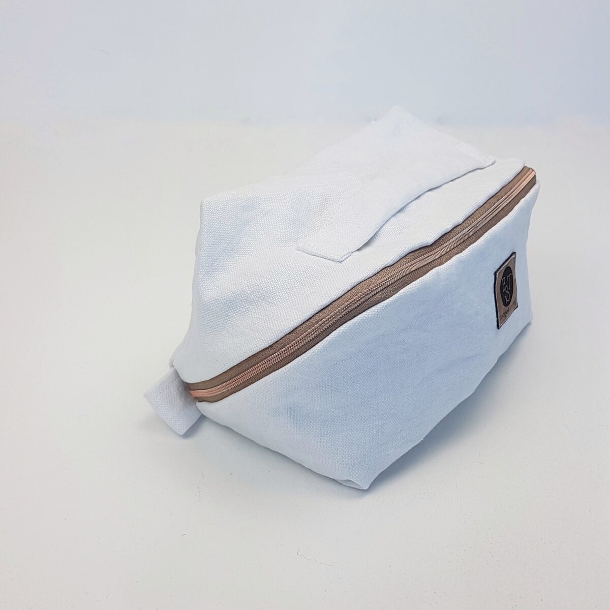 Kosmetiktasche Leinen snow Unikat