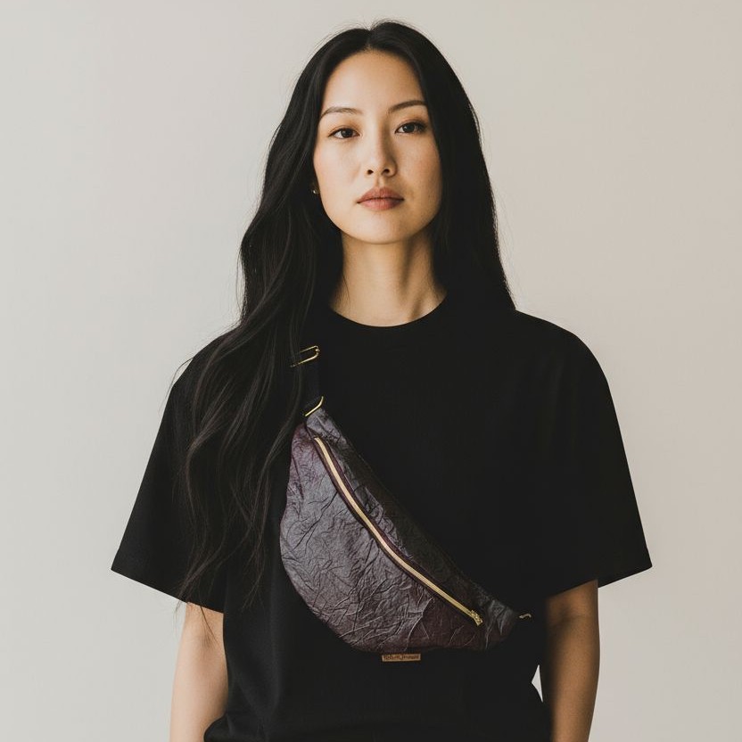 Hipbag sparkle burgundy